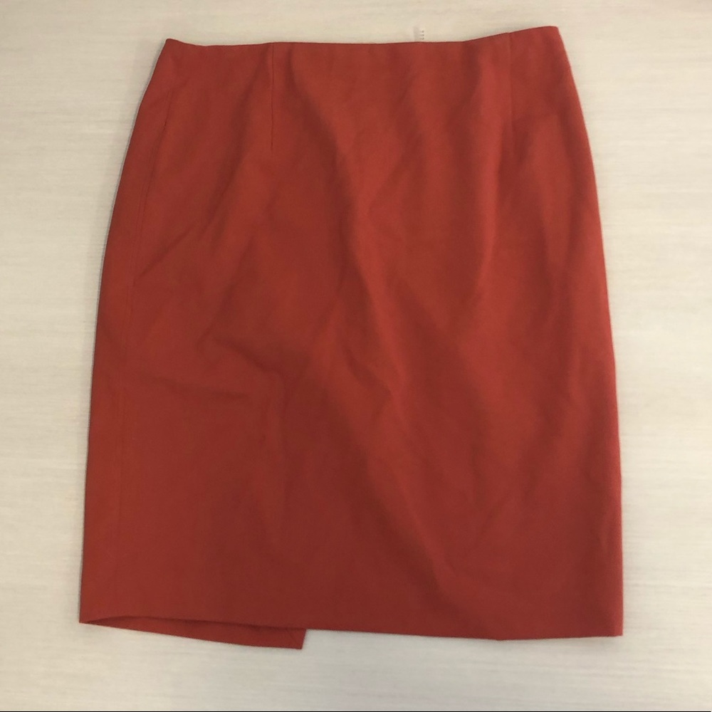 Dark Orange Pencil Skirt
